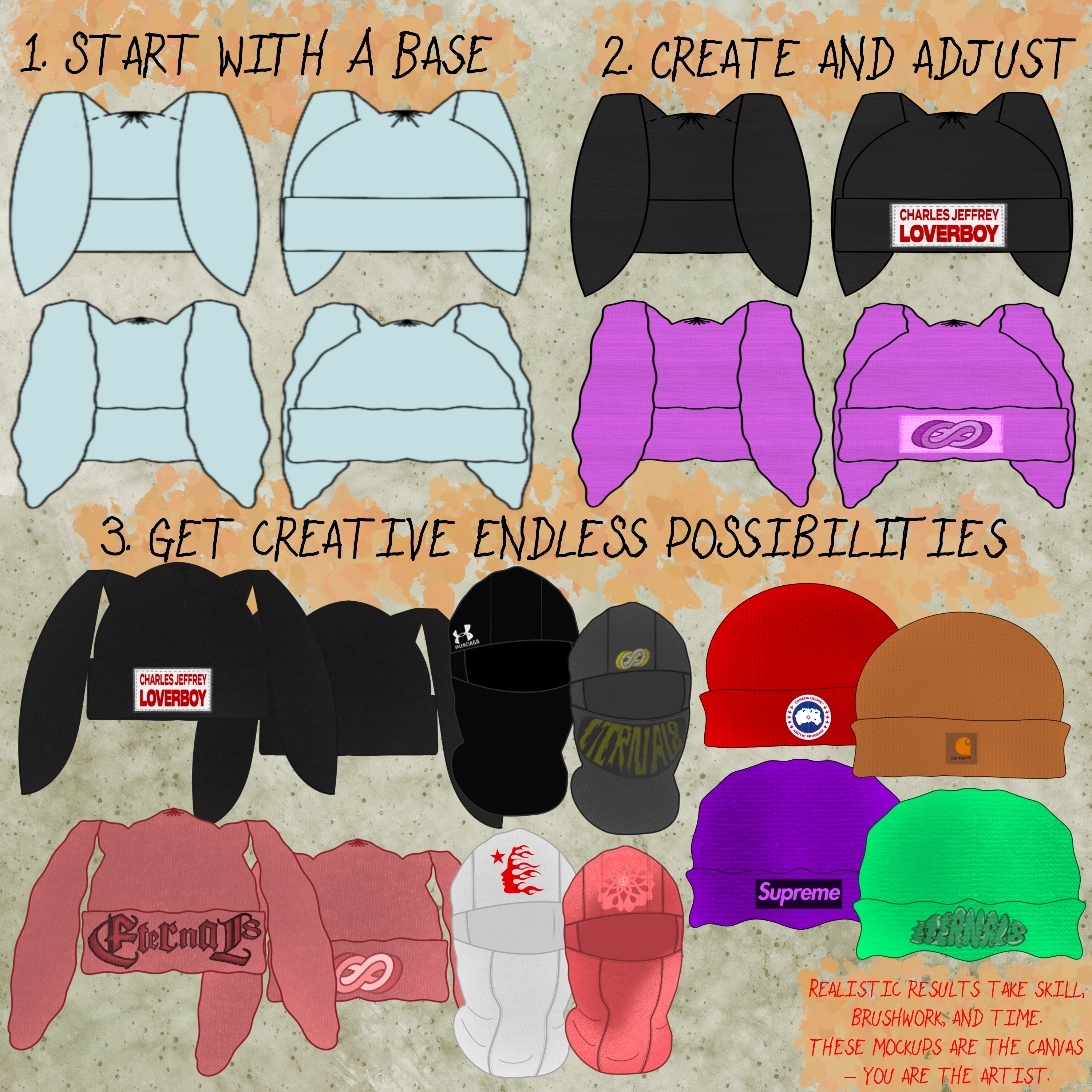 Accessories Mockup Bundle – 40 Templates for Socks, Beanies, Caps, Ski Masks & Glasses