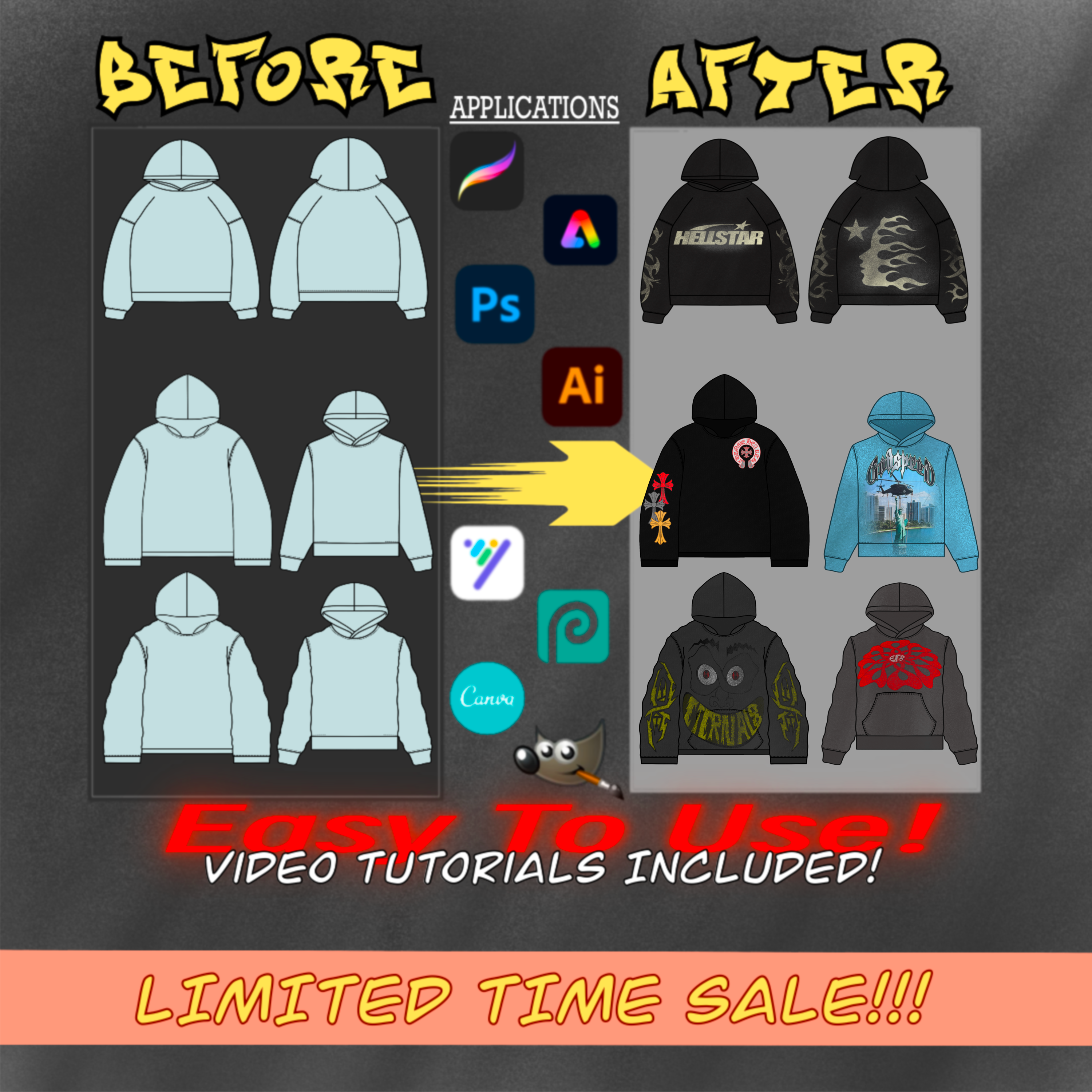 Intermediate Clothing Brand Bundle – Vectors, Brushes & Mockups🛜