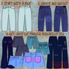 Jean Mockup Bundle – 30 Templates with Tags, Pockets & Denim Brush Pack👖