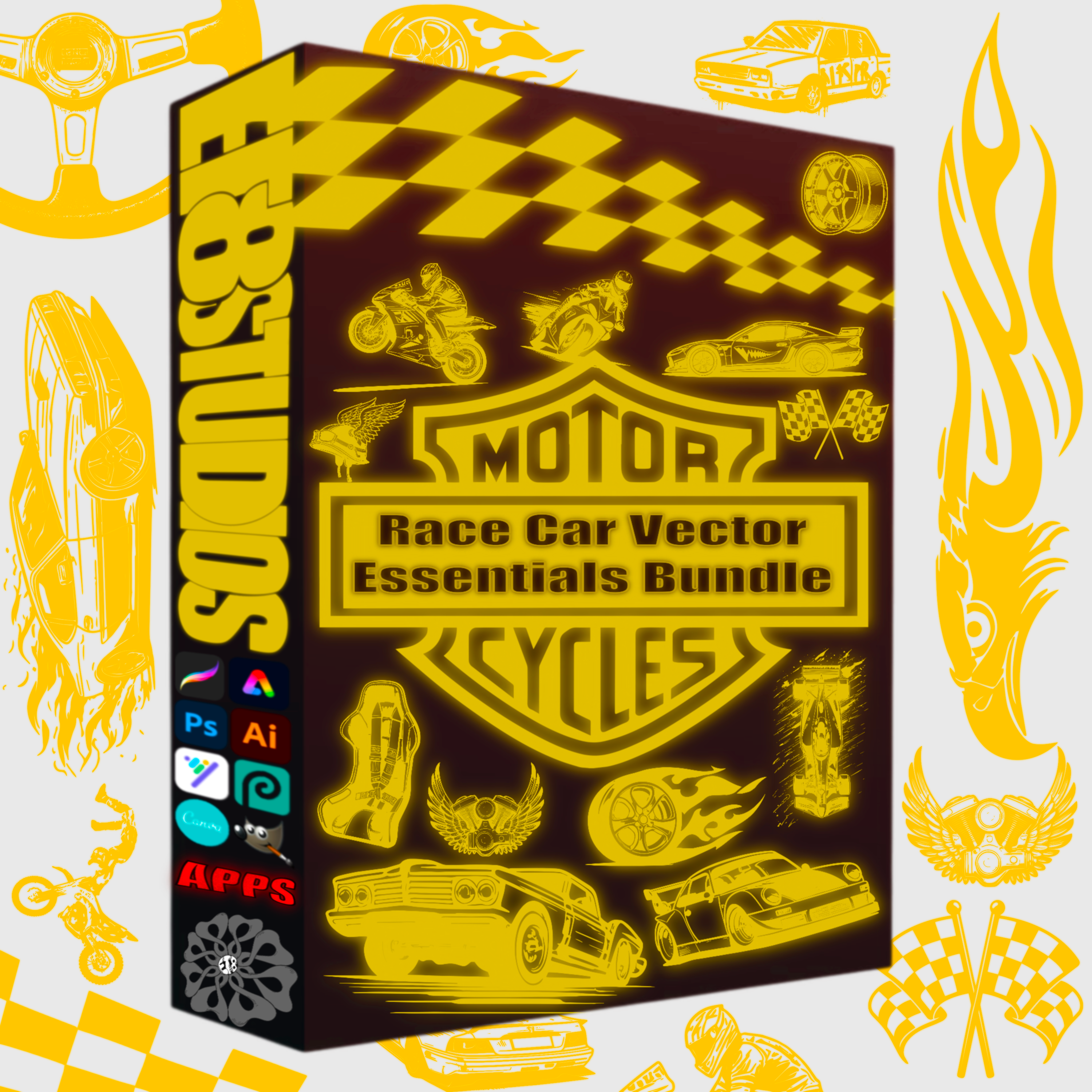 Racing Vector Pack – Clothing Brand & Streetwear Graphics🏎️